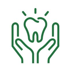 tooth in hands icon
